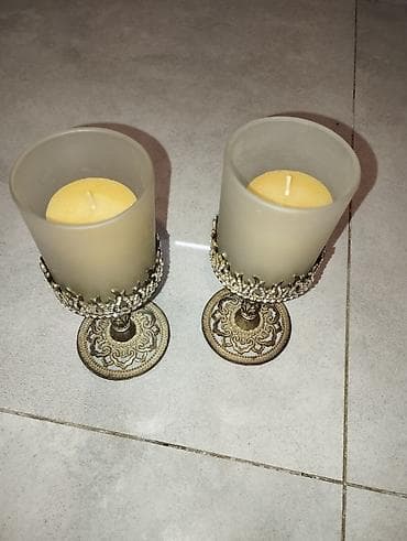 Şəkillər, tablolar: İki ədəd dekorativ şamaltı dəsti - Üslub: klassik/antik dizayn - — 3