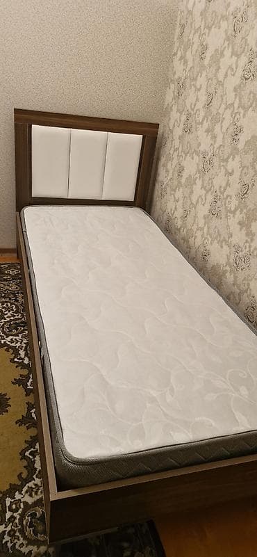 taxta kravatlar: Təknəfərlik çarpayı, Matras ilə, Siyirməsiz — 2