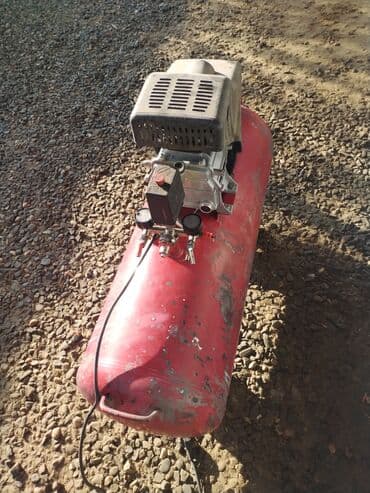 100 litirlik. Məhsul: Elektrik hava kompressoru (qırmızı horizontal