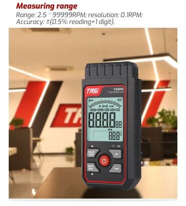 прибор: Təmassız taxometr. Model: TASI TA501A ▪︎ Xüsusiyyətləri: - Iki — 1