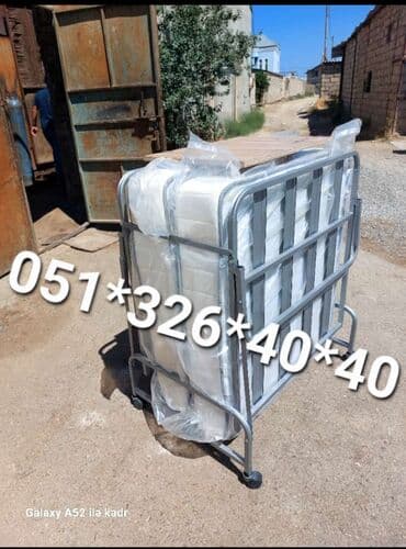 купить раскладушку в баку: Новый, Раскладушка с матрасом — 2