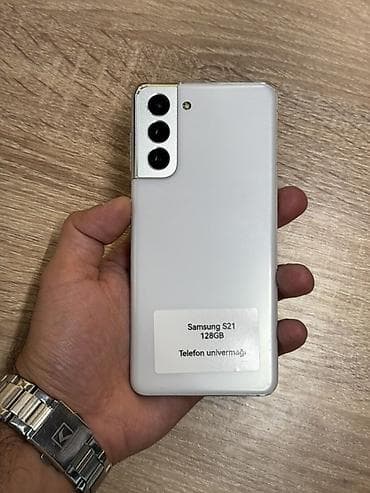 Samsung Galaxy S21, 128 GB, rəng - Ağ, Barmaq izi