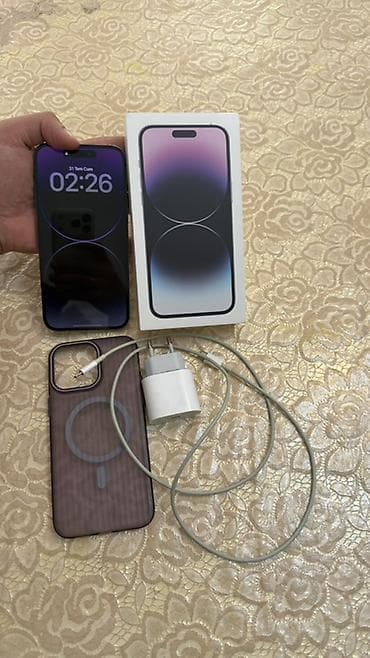 IPhone 14 Pro, 256 GB, Deep Purple, Face ID lalafo.az -da IPhone 14 Pro, 256 GB, Deep Purple, Face ID