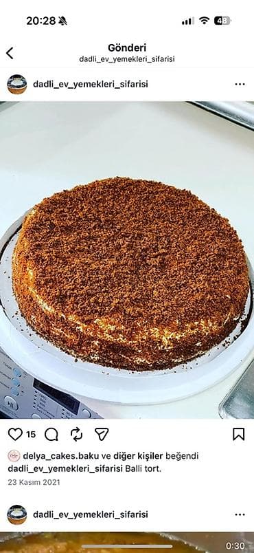 İçkilər: Ənənəvi ev yeməkləri və şirniyyatları sifarişi Menyu nümunələri: - — 3