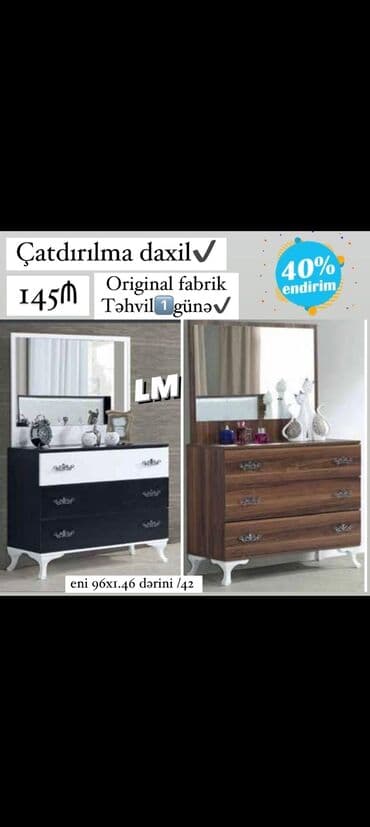 туалетный столик баку: Новый, Трюмо, Ламинат, Нет кредита, Бесплатная доставка в черте города — 5