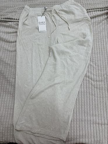 stradivarius xs: Şalvar, Stradivarius, XL, rəng - Bej — 2