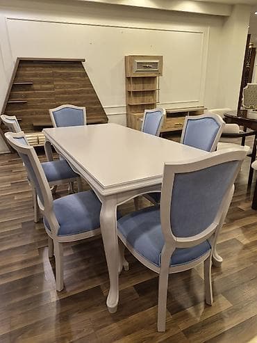 stollar: Qonaq otağı üçün, Yeni, Açılmayan, Dördbucaq masa, 6 stul — 1