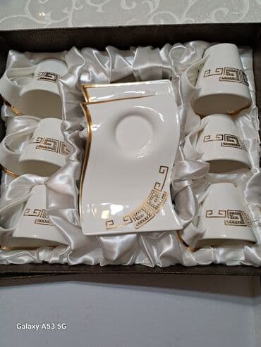 Mətbəx aksesuarları: Çay dəsti, rəng - Ağ — 7