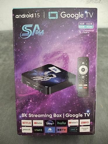 tv box android: SA Q44 8K Streaming Box | Google TV - Platforma: Android 15, Google — 1