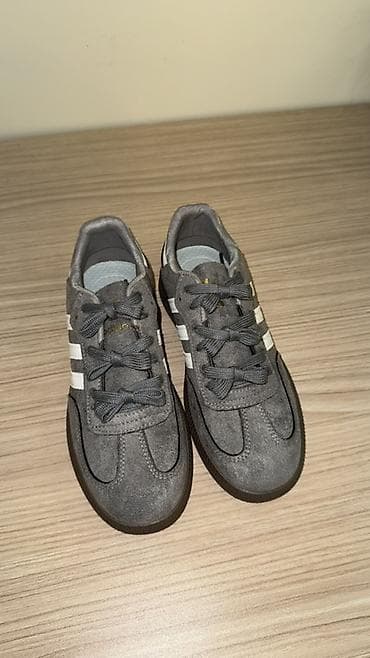 Мужская обувь: Məhsul: Adidas Samba Grey (suede üstlük) - Rəng: Tünd boz üstlük, ağ — 4