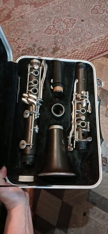 Klarinet dəsti – hissələrə ayrılan model - Alət ağac görünümlü qara