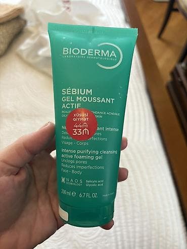 savis krem e: Üz yuma geli, Bioderma, Yağlı dəri üçün, 200 ml, Yeni, Ünvandan götürmə — 1