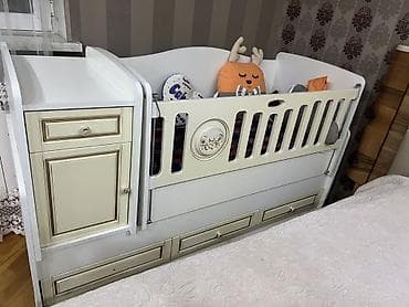 Uşaq mebeli: Oğlan və qız üçün, Dördbucaq, Beşik, Dəstsiz, Matrassız, Yellənmə mexanizmsiz — 2