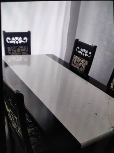 stol stul ikinci el: Maşa və 6 stul.əla vəziyyətdə.masa acilir.bagli vəziyyətdə — 2