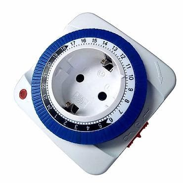 Сантехника: GMT01A-GR. 24 saata ayarlana biləcək taymerli rozetka. istənilən — 1