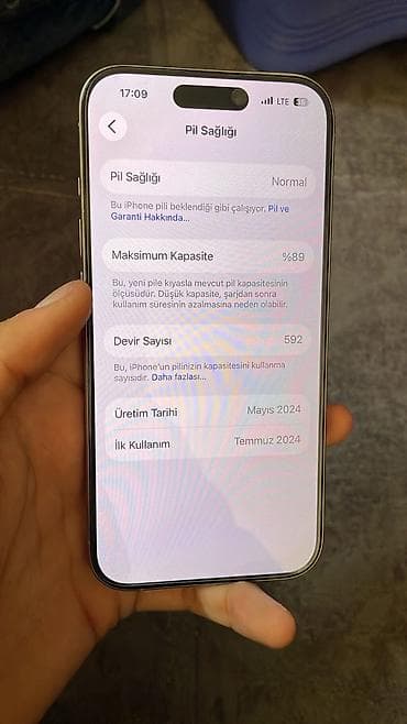 balaca apple: IPhone 15 Pro, Gümüşü, Face ID — 2