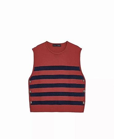 duyməli: Jilet, Zara, M, L, rəng - Qırmızı — 2