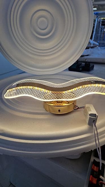 divar ici dus: Müasir LED dekorativ bra-lar (divar lampaları) - Dizaynlar: dalğalı — 2