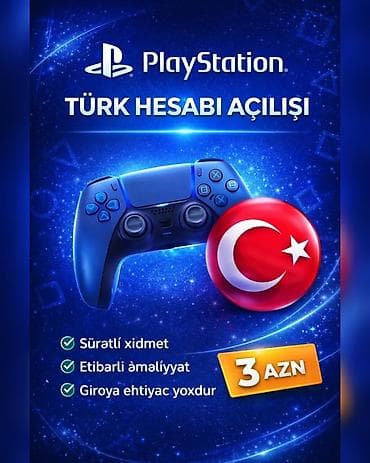 PlayStation üçün Türkiyə regionlu hesab yaradılması xidməti. Xidmətin