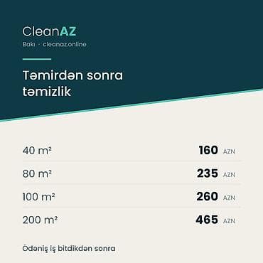 ev təmiri qiymətləri 2022: Təmizlik | Mənzillər | Təmirdən sonra təmizlik — 3