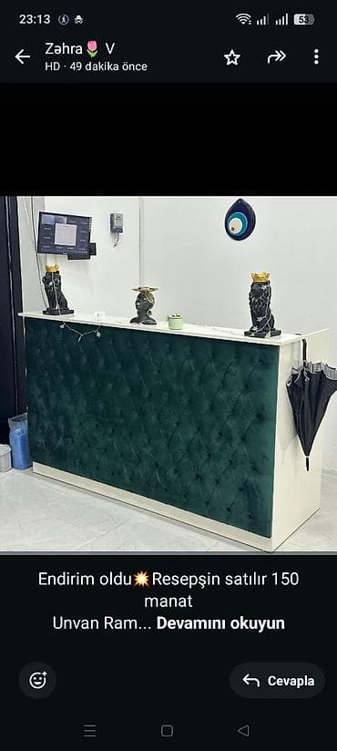 bildircin satilir: Endirim oldu💥Resepşin satılır 150 manat Unvan Ramana Şusa seherciye — 1