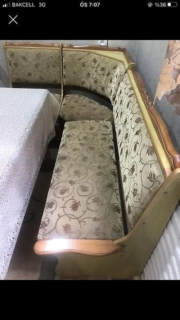 Шкафы: Mətbəx üçün künc divan dəsti - Forma: L-şəkilli künc divan - Karkas — 1