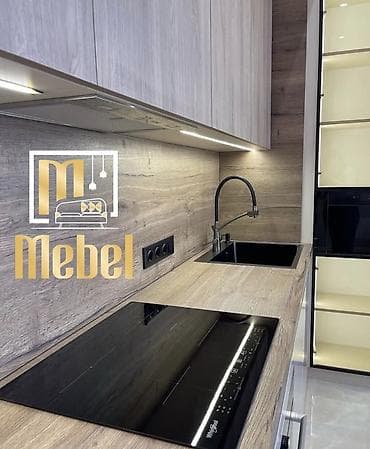 salon mebel: Sifarişlə mətbəx dəsti, Özü çəkən petlələr, MDF — 3