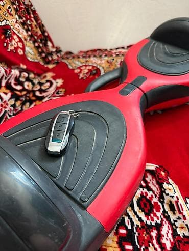velosiped matoru ucuz: Elektrikli hoverboard (qiro-skutər) – qırmızı-qara dizayn - Təkər — 1