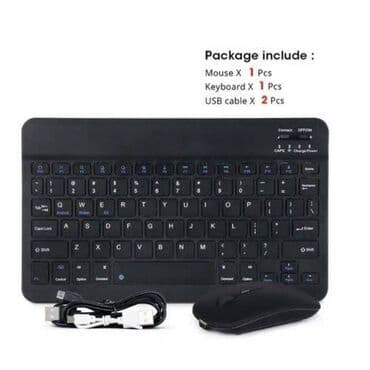 mini klaviatura: Bluetooth Klaviatura və siçan dəsti qara Mini klaviatura — 1