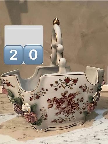 hamam seti: Dekorativ şüşə və keramik məmulatlar dəsti 1) Mavi şüşə set - 1 ədəd — 3