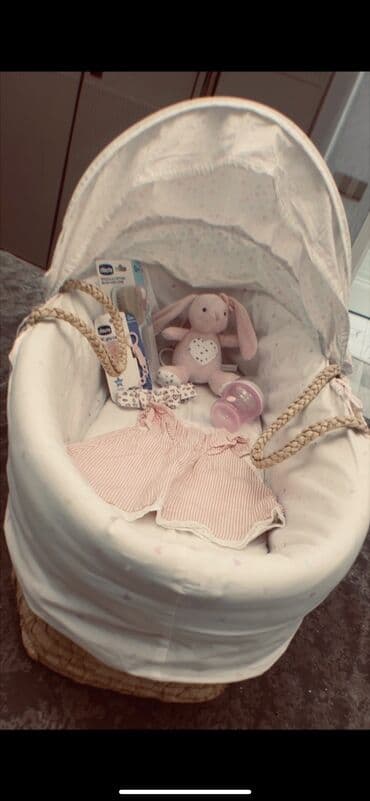 usaq ucun sebet: Oğlan və qız üçün, Yeni, Yumru, Beşik, Dəst ilə, Matras ilə, Yellənmə mexanizmsiz — 4