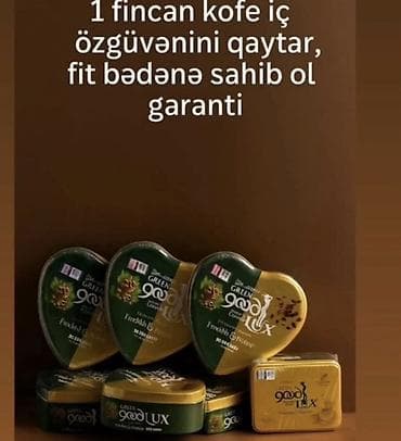 Good Lux arıqlama seriyası – kofe və kapsullar Məhsullar: - Good Lux