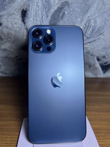 işlənmiş iphone kreditlə: IPhone 12 Pro Max, 128 GB, Pacific Blue, Simsiz şarj, Face ID — 1