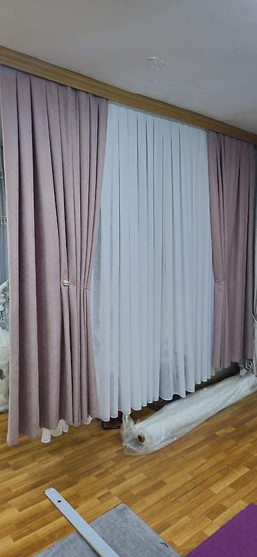 Şamdanlar: Məhsul: Qalın pərdə + tül dəsti - Dizayn: İkiqat kompozisiya – pastel — 3
