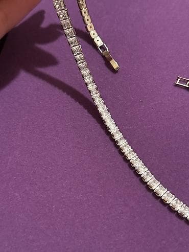 bijuterya: Zirkon daşlı tennis boyunbağı - Klassik tennis dizaynı: ardıcıl — 2