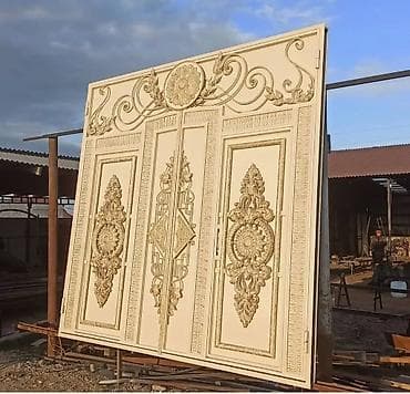 Yeni Dəmir Həyət darvazası, Mexaniki, Qapı ilə, rəng - Qara, Kredit yoxdur