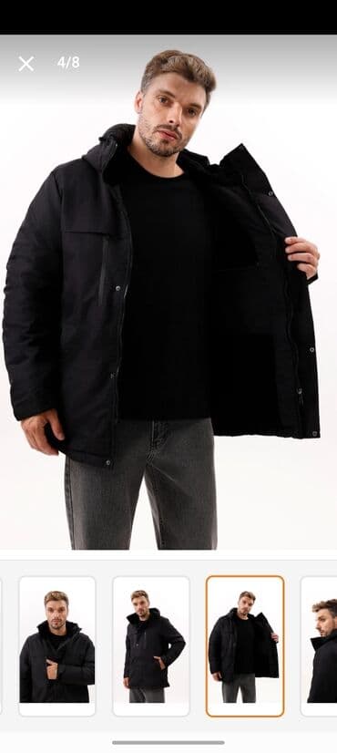 dini geyimler: Kişi qış gödəkçəsi – qara rəng - İsti, yüngül və həcmli doldurucu ilə — 2