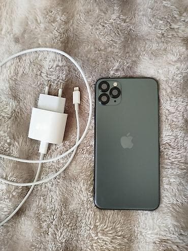 iphpne 11 pro: IPhone 11 Pro Max, 256 GB, Matte Midnight Green, Face ID — 1