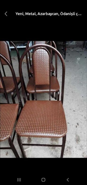 стул обеденный: Mətbəx üçün, Yeni, Qatlanmayan, rəng - Bej Stul — 3