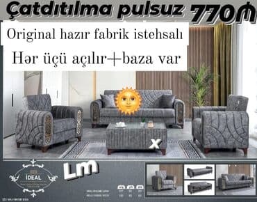 Yeni, Divan, 2 kreslo, Bazalı, Açılan lalafo.az -da Yeni, Divan, 2 kreslo, Bazalı, Açılan