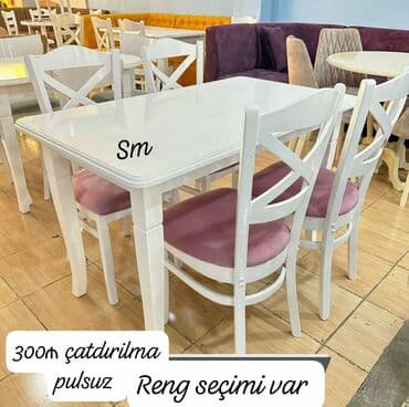 mətbəx stol: Mətbəx üçün, Yeni, Açılan, Dördbucaq masa, 4 stul — 17