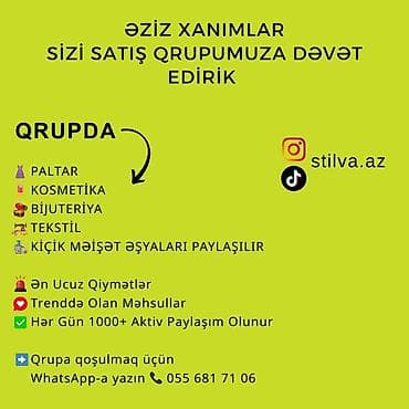 Satış: Satış məsləhətçisi tələb olunur, Yalnız qadınlar üçün — 1