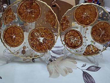 samdan: Boşqablar, 2 ədədli dəst, rəng - Qızılı — 1