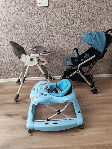 usaq stol: Uşaq yemək stulu - Rahat və təhlükəsiz yemək üçün yüksək stul - — 2