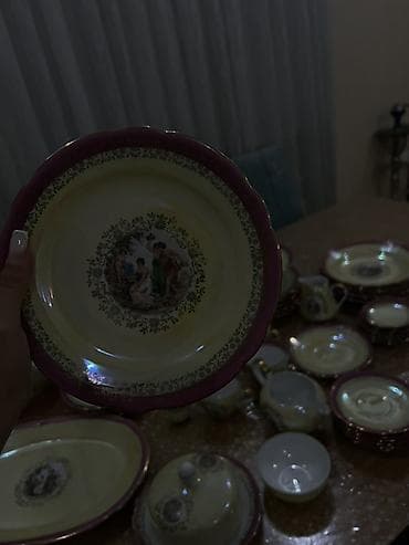 Nahar dəsti, rəng - Sarı, Farfor, Almaniya — 4
