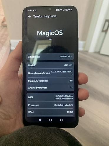 max kalonka dinamik: Honor X6, 64 GB, rəng - Gümüşü, İki sim kartlı — 1