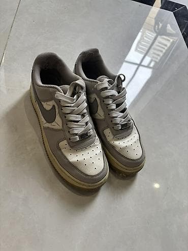 Nike air force original Krossovka – ağ və boz rəng kombinində — 1