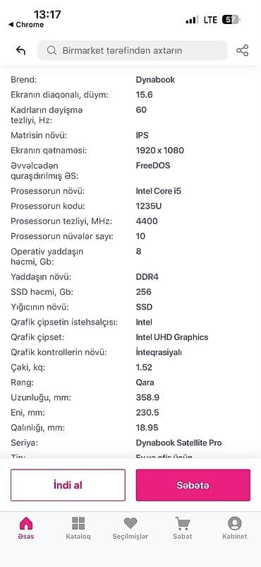 ucuz samavar: Dynabook Satellite Pro noutbuku - Ekran: 15.6", IPS panel, 1920x1080 — 2