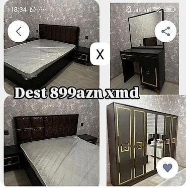 Yataq otağı dəsti – 899 AZN (xmd mətndə göstərilib) Komplektə — 1