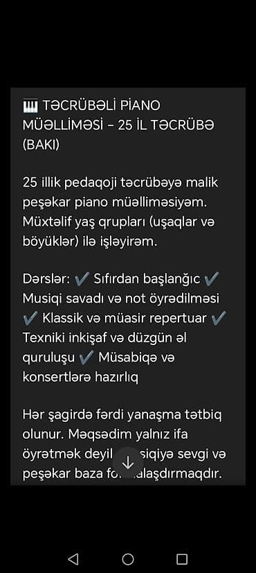 Müəllim, 5 ildən artıq təcrübə lalafo.az -da Müəllim, 5 ildən artıq təcrübə